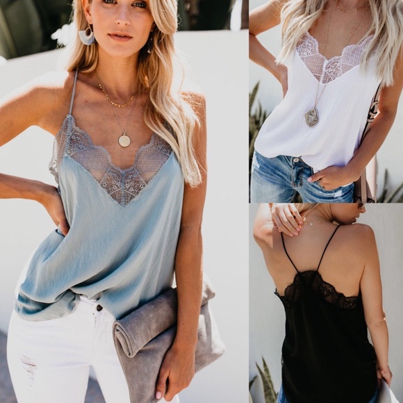 Tops - NEW ‼️LACE CAMISOLE - CAMI TOP
